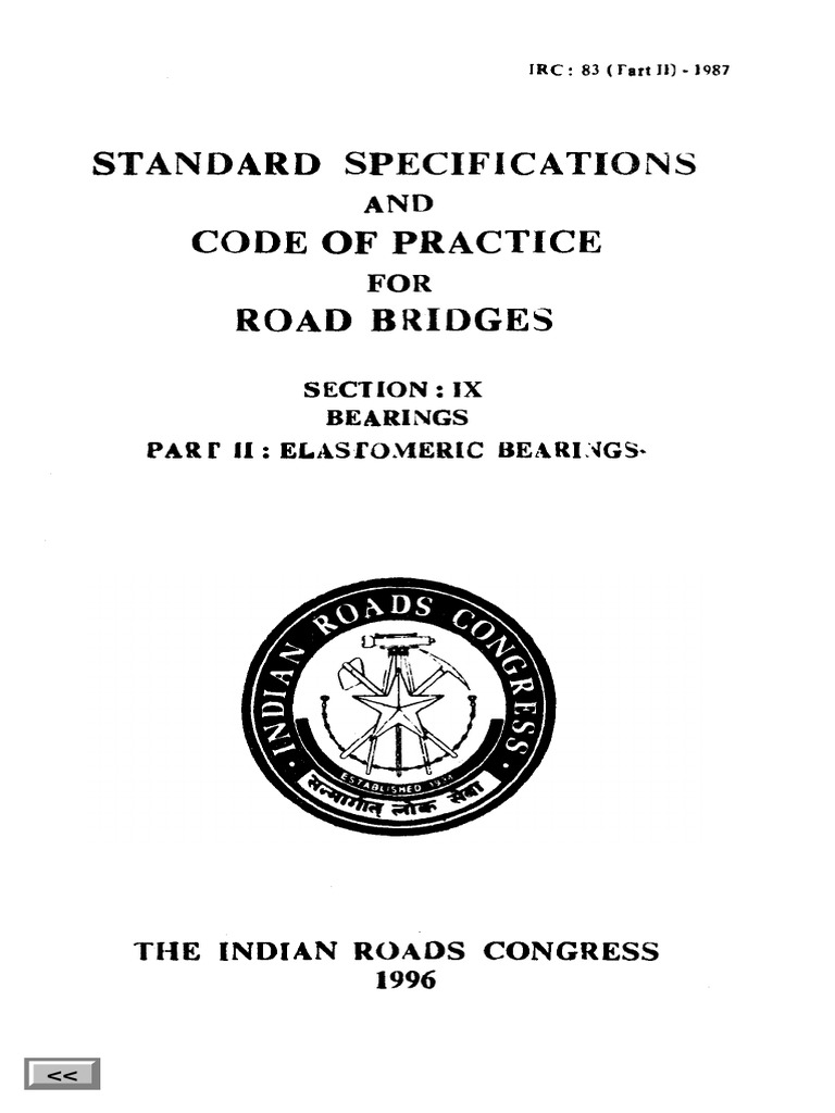 IRC 83 - (Part-II) - 1987 | PDF | Bearing (Mechanical) | Young's Modulus