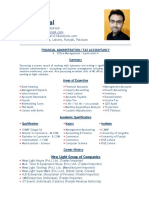 Fahad Iqbal CV Manager Accounts & Taxation