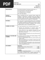 Deree College Syllabus For: Itc 3413 Algorithms and Complexity 3/0/3 Uk Level 5 Uk Credits: 15