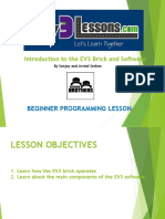 Beginner Programming Lesson: Introduction To The EV3 Brick and Software