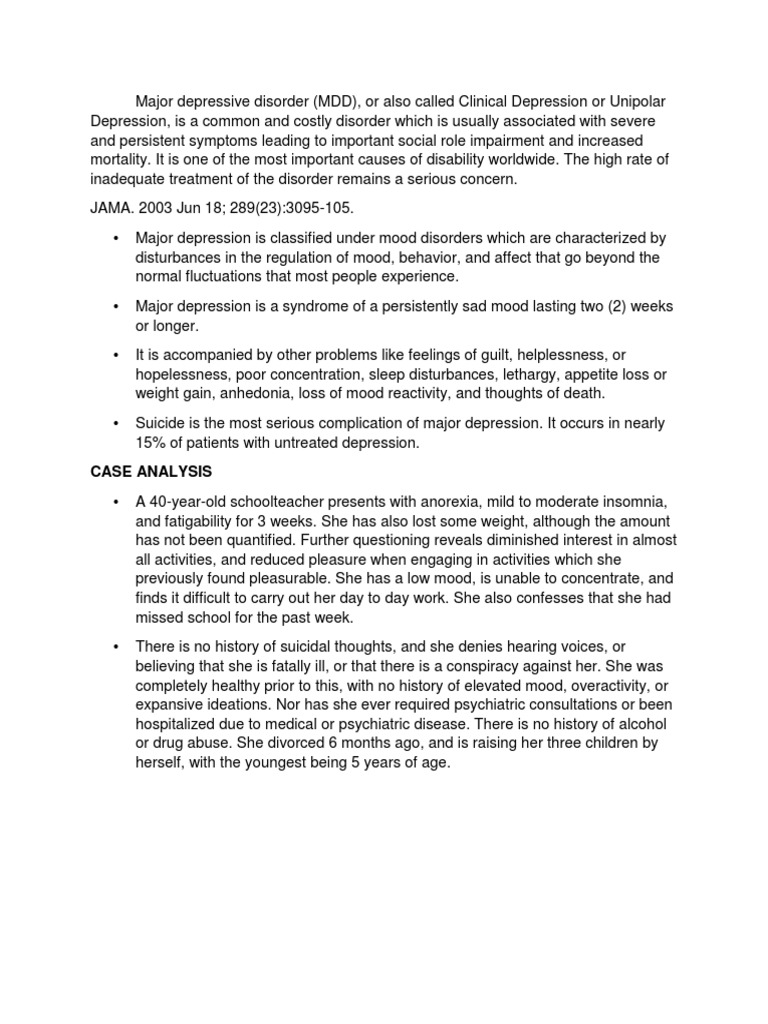 Understanding Major Depressive Disorder | PDF | Mood Disorders | Major ...