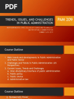 Trends, Issues, and Challenges in Public Admnistration