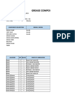 Grease Component Inspection Sheet: Component Description Brand / Model