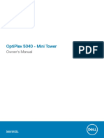 Optiplex 5040 - Mini Tower: Owner'S Manual