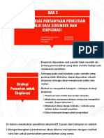 (Proses) Mengklarifikasi Pertanyaan Penelitian Melalui Data Sekunder Dan Eksplorasi