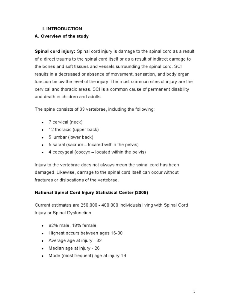 Spinal Cord Injury Case Study Analysis | PDF | Vertebral Column ...