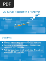 2G-3G Cell Reselection & Handover: ZTE University