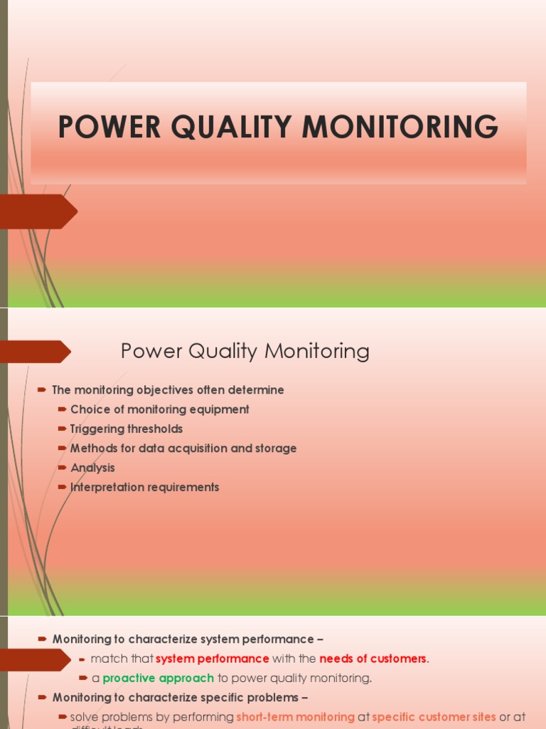 A Comprehensive Guide to Power Quality Monitoring Objectives