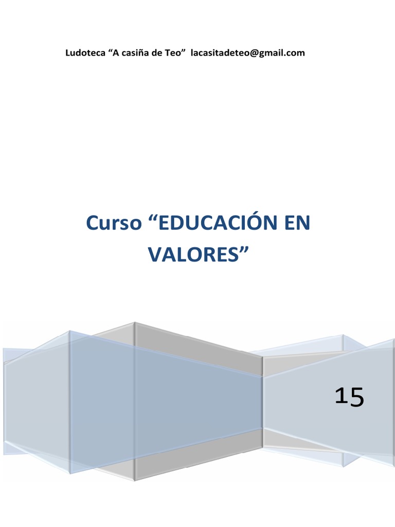 Curso de Educación en Valores | PDF | Plan de estudios | Educación primaria