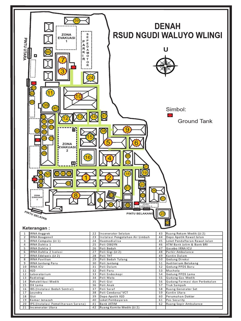 Denah Rsud Ngudi Waluyo Wlingi: 10 Simbol: Ground Tank | PDF