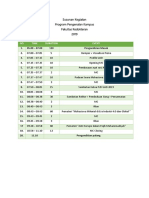 Susunan Kegiatan Program Pengenalan Kampus Fakultas Kedokteran 2019