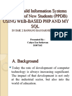 Design Build Information Systems Acceptance of New Students (PPDB) Using Web-Based PHP and My SQL
