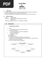 Mapeh Lesson Plan DEMO - Oct 2019