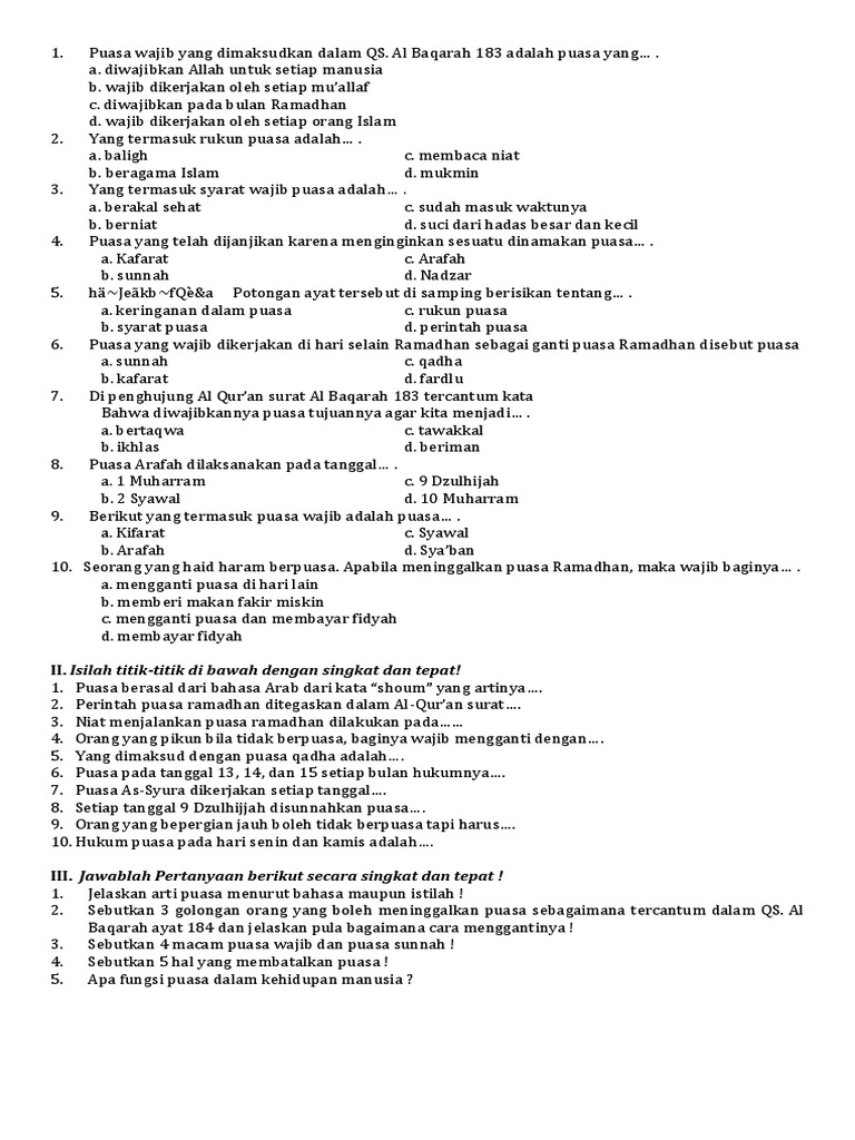 Soal Puasa Pdf