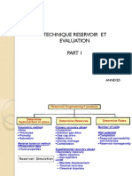 Cours Technique Reservoir Et Évaluatio