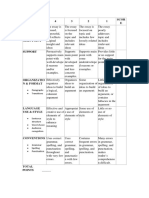 Criteria 4 3 2 1 Scor E: Paragraphs Transitions