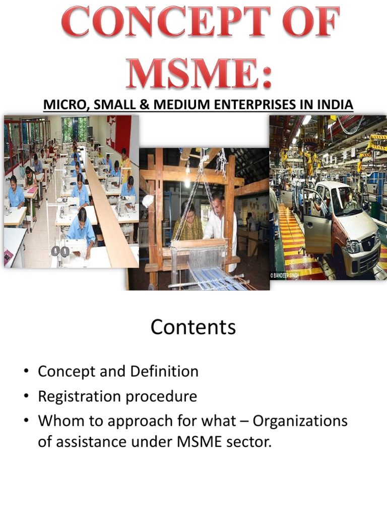 Micro, Small & Medium Enterprises in India | PDF | Small And Medium ...