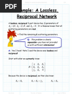 Example A Lossless Reciprocal Network