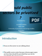 Should Public Sectors Be Privatized