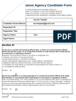 Credit Suisse Agency Candidate Form Submission