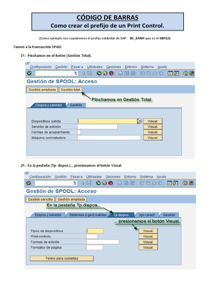 CODIGOS DE BARRAS - Crear El Prefijo de Un Print Control PDF | PDF
