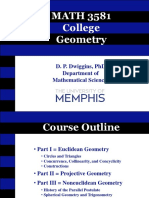 Math 3581 College Geometry: D. P. Dwiggins, PHD Department of Mathematical Sciences