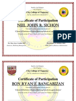 Certificate of Participation: Neil John R. Sichon