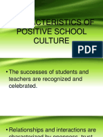 Characteristics of Positive School Culture