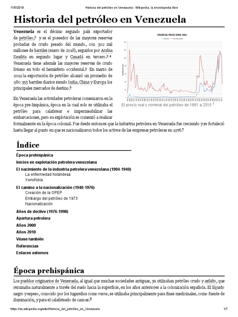 Historia del petróleo en Venezuela | PDF | OPEP | Industria petrolera