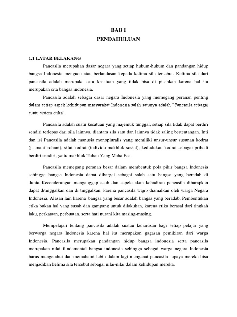 Makalah Pancasila Sebagai Sistem Sistematika