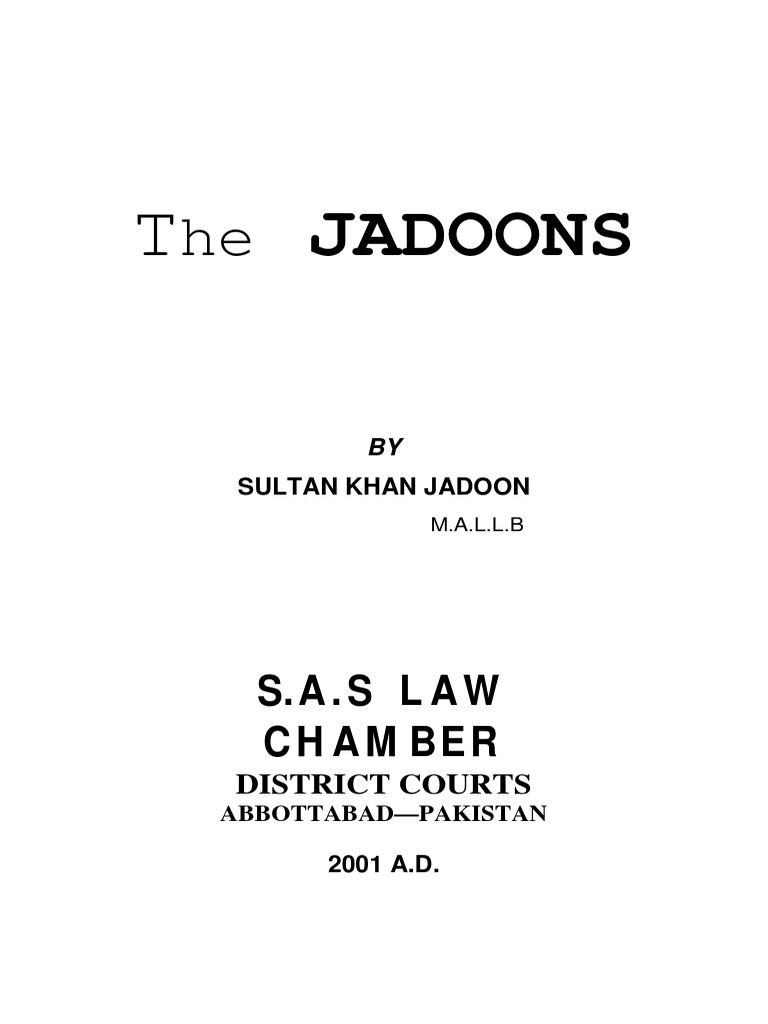 History of the Jadoon Tribe in Pakistan | PDF | Khyber Pakhtunkhwa ...