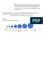 Apeture and Depth of Field