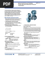 General Specifications: Model EJA210A and EJA220A Flange Mounted Differential Pressure Transmitters