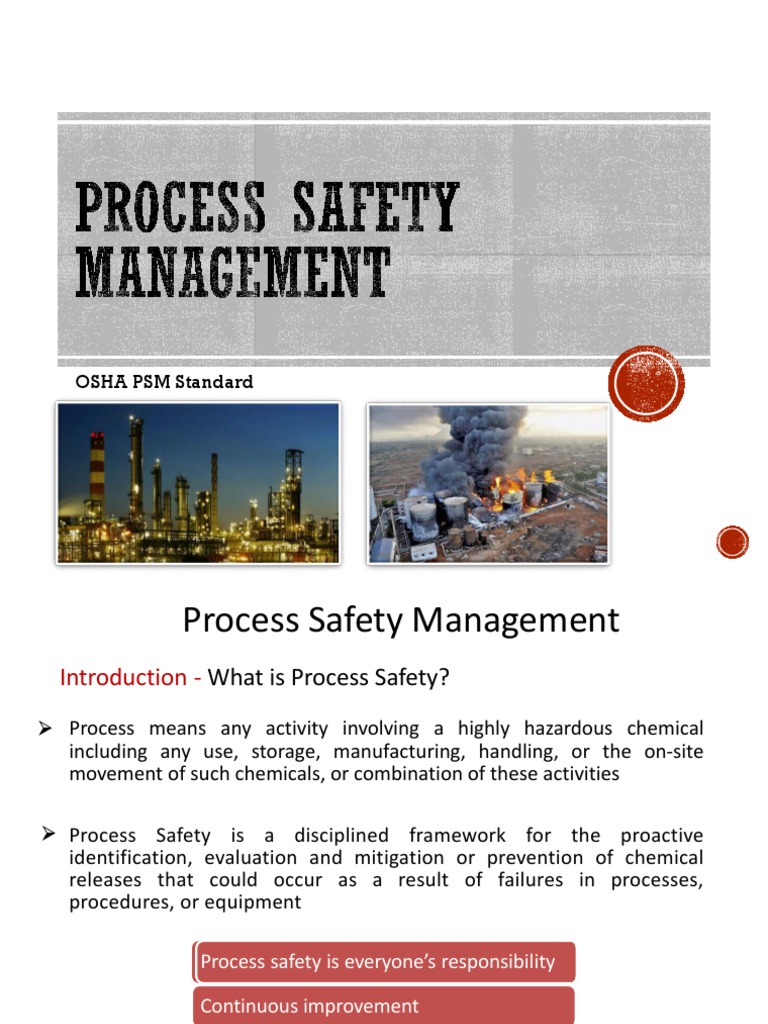 Overview of OSHA Process Safety Management | PDF | Safety | Employment