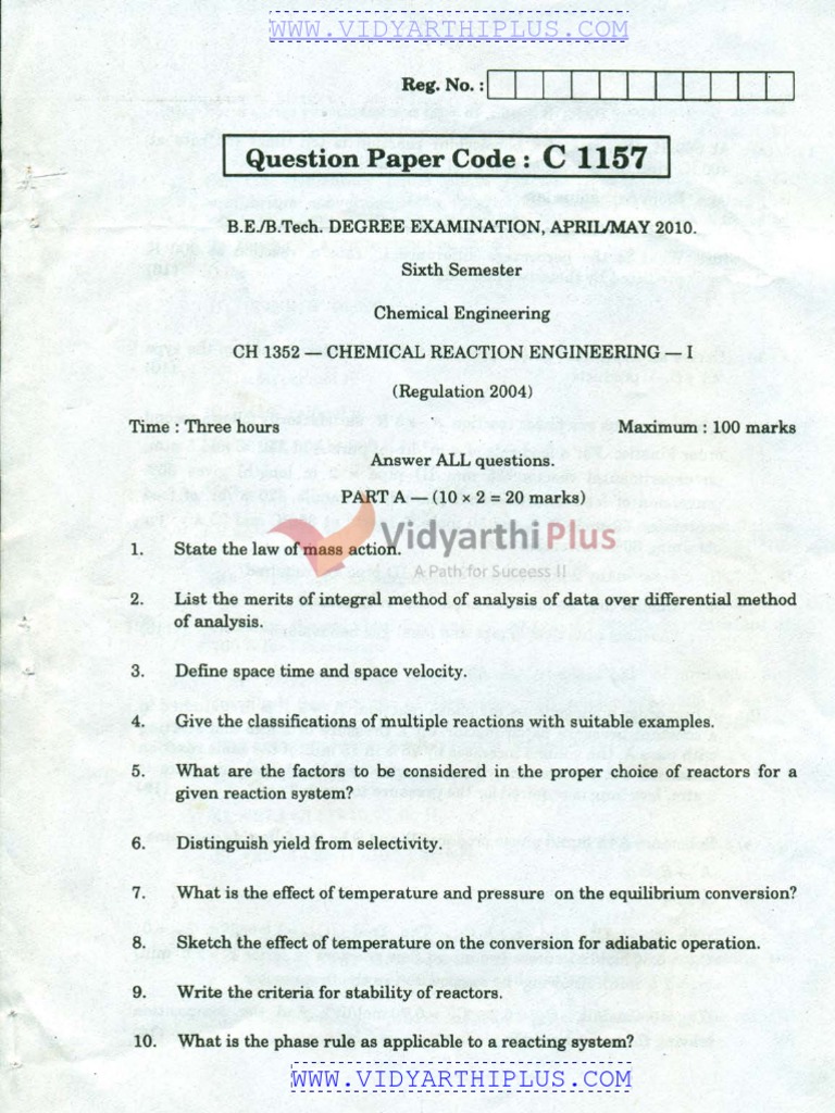 CHEMICAL REACTION ENGINEERING SOLVED PROBLEMS PDF visual data 6