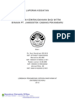 Pelatihan Kewirausahaan Bagi Mitra Binaan PT. Jamsostek Cabang Pekanbaru