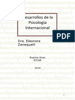 Desarrollos de La Psicología Internacional - Zenequelli