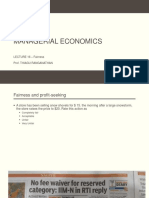 Managerial Economics: - Fairness Prof. Thiagu Ranganathan
