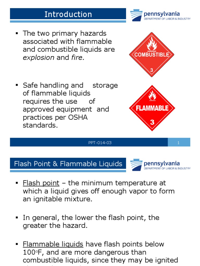 Flammable And Combustible Liquids