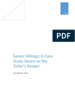 Savior Siblings A Case Study Based On My Sister's Keeper: Bill Anwar P. Breis
