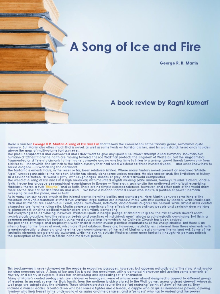 A Song of Ice and Fire A Review PDF A