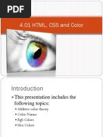 4.01 HTML, CSS and Color