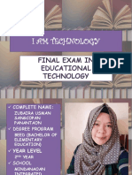 I Am Technology: Final Exam in Educational Technology