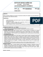 Plan de Mejoramiento Iiip. Math 8 Consuelo