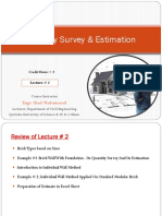 Quantity Survey - Estimation (Lecture 3) PDF