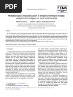 Microbiological Characterization of Artisanal Montasio Cheese: Analysis of Its Indigenous Lactic Acid Bacteria