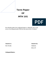 Maths Term Paper