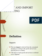 Export and Import Finance