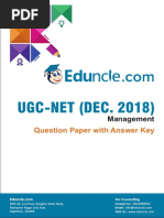 UGC-NET (DEC. 2018) : Question Paper With Answer Key