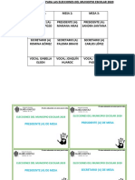 Plan de Trabajo para Las Elecciones Del Municipio Escolar 2020